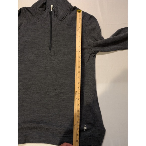 Smartwool Merino 250 Womens XL Charcoal Gray Heather Quarter Zip Base Layer Top - Picture 4 of 10